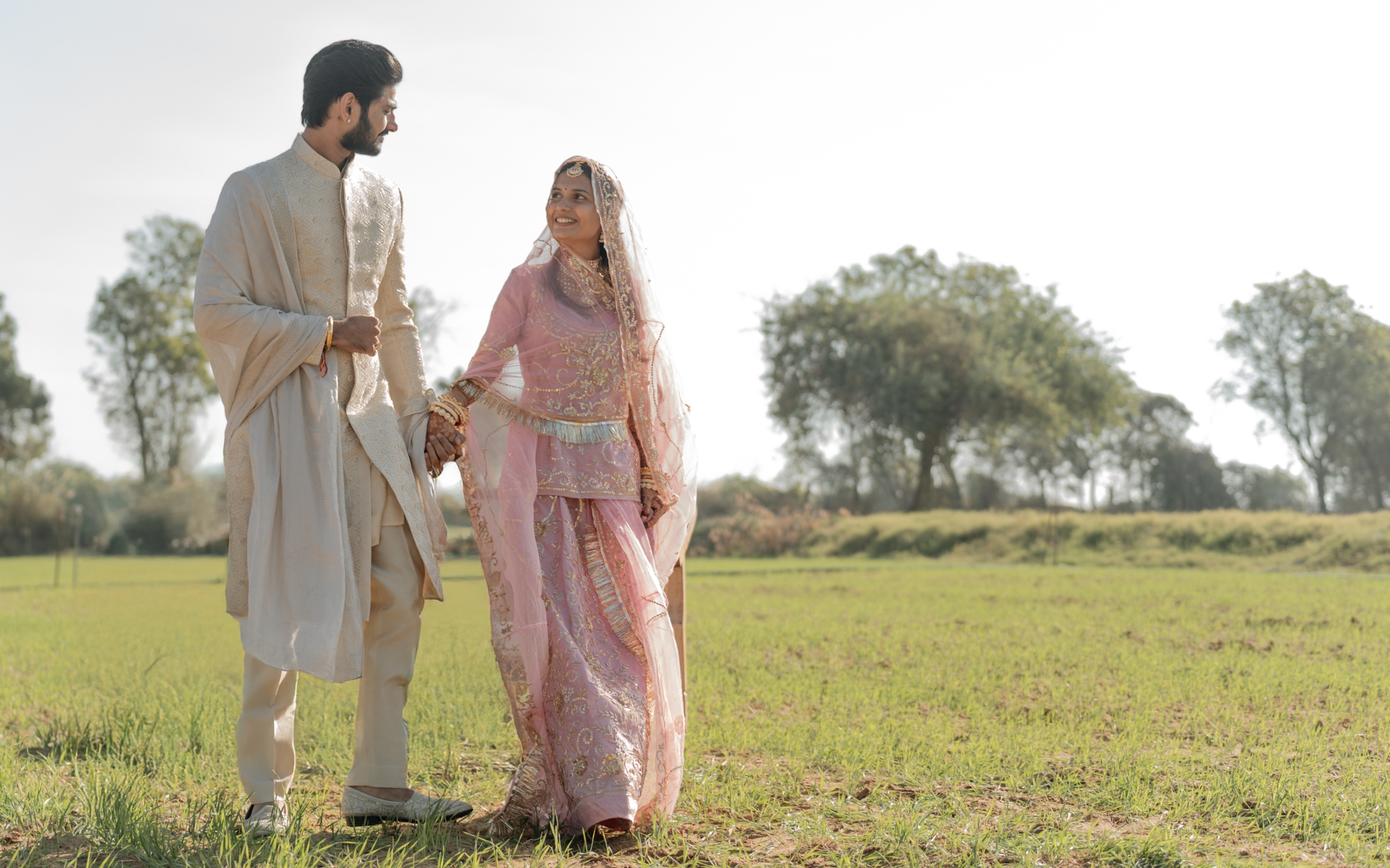 Film still, Tanisha and Dev wedding
